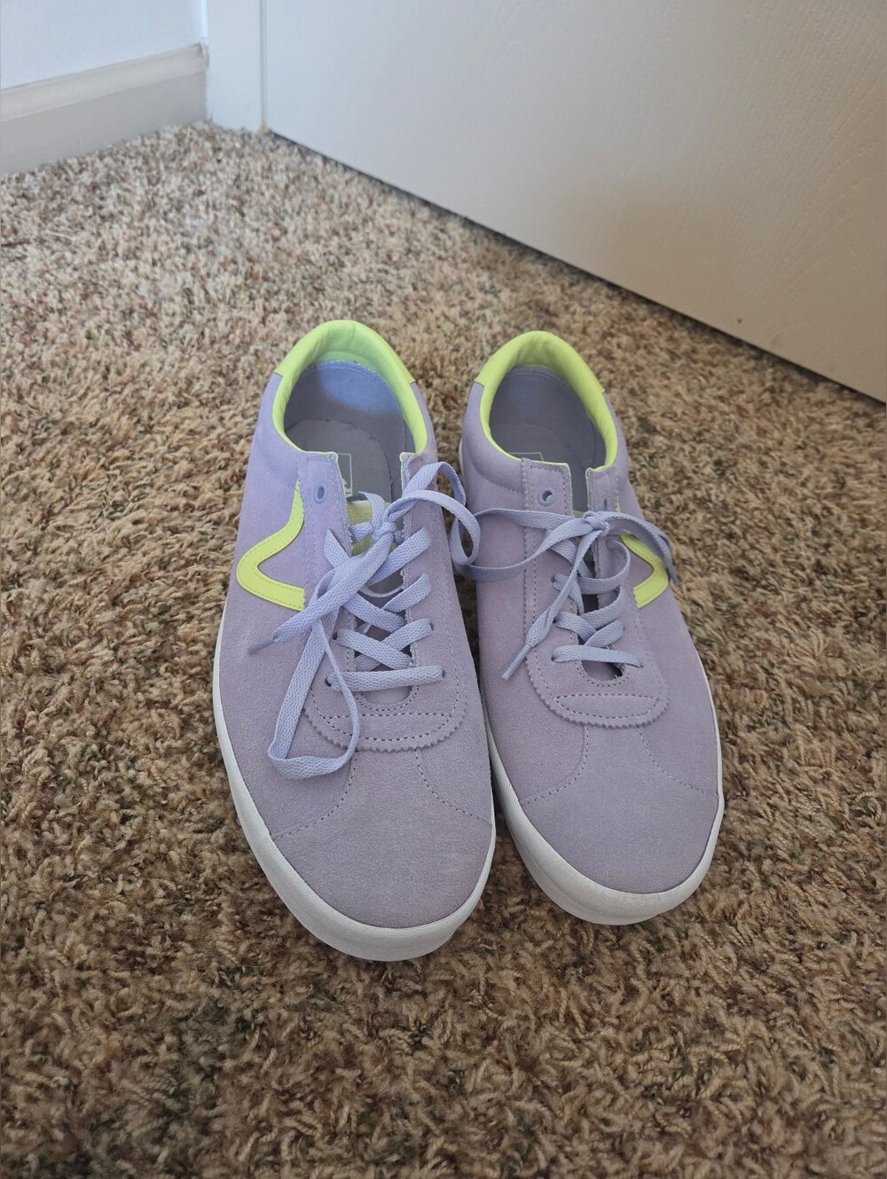 VANS Sk8 Low "Carmella" Suede Low-Tops Men's Skate Shoes Purple/Yellow 13